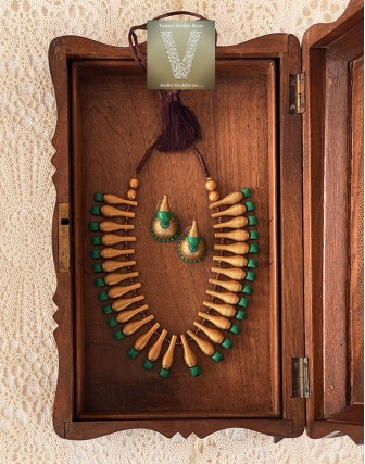 Antique gold terracotta jewellery-VTCJ-25