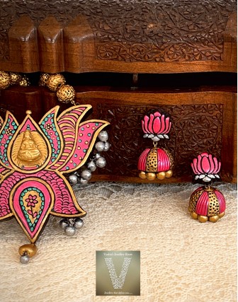 Antique gold terracotta jewellery-VTCJ-36