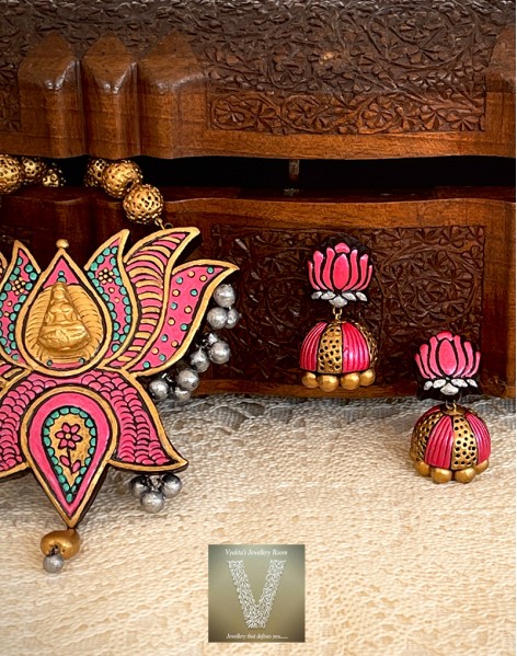 Antique gold terracotta jewellery-VTCJ-36