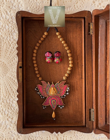 Antique gold terracotta jewellery-VTCJ-36