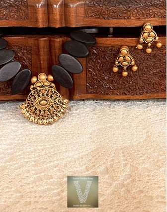 Antique gold terracotta jewellery-VTCJ-40