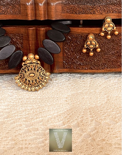 Antique gold terracotta jewellery-VTCJ-40