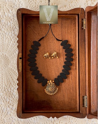 Antique gold terracotta jewellery-VTCJ-40