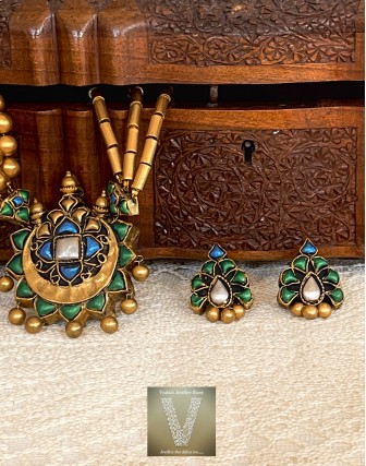 Antique gold terracotta jewellery-VTCJ-42