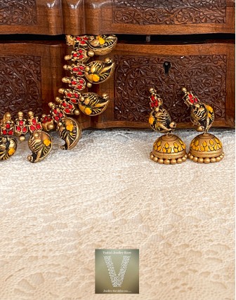 Antique gold terracotta jewellery-VTCJ-44