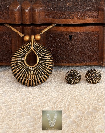 Antique gold terracotta jewellery-VTCJ-46