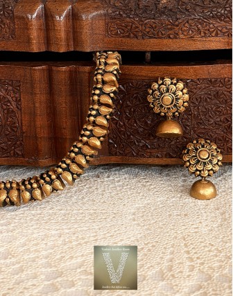 Antique gold terracotta jewellery-VTCJ-49