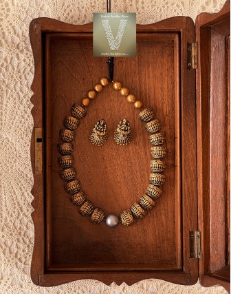 Antique gold terracotta jewellery-VTCJ-50