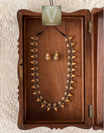 Antique gold terracotta jewellery-VTCJ-51