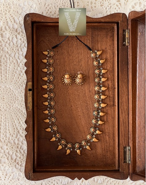 Antique gold terracotta jewellery-VTCJ-51