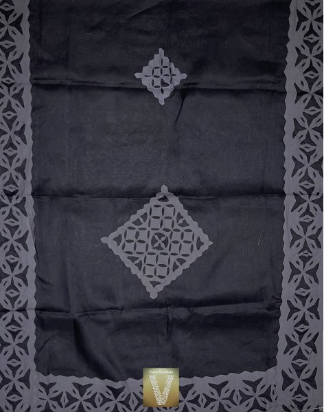 Applique work organza sarees-vapq-1767