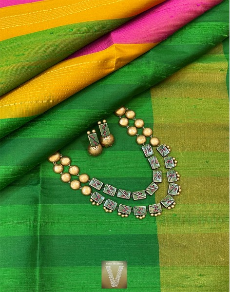 Jute silk saree -VJSS-2038