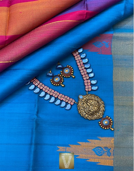 Jute silk saree -VJSS-2042