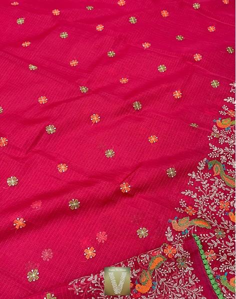 Kota silk cotton saree -VKTC-2011