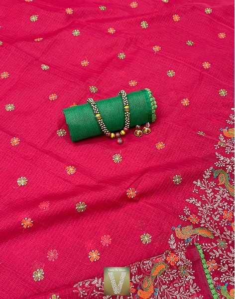 Kota silk cotton saree -VKTC-2011