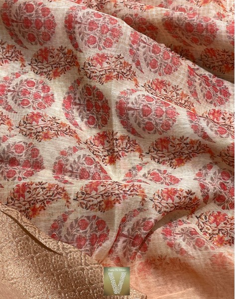 Linen silk saree-VLNS-1400