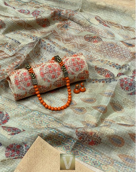 Linen silk saree-VLNS-1400