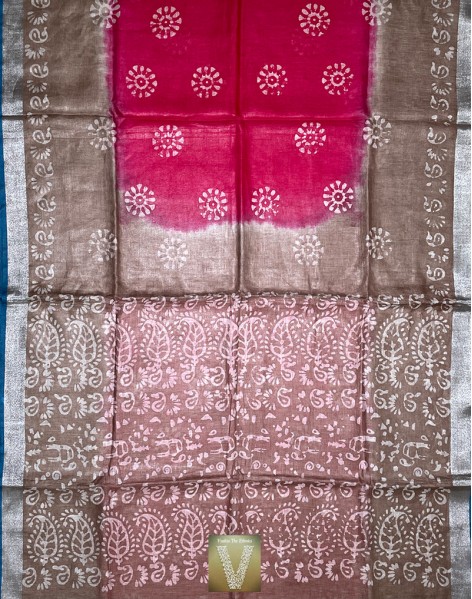 Linen saree-VLNS-1621