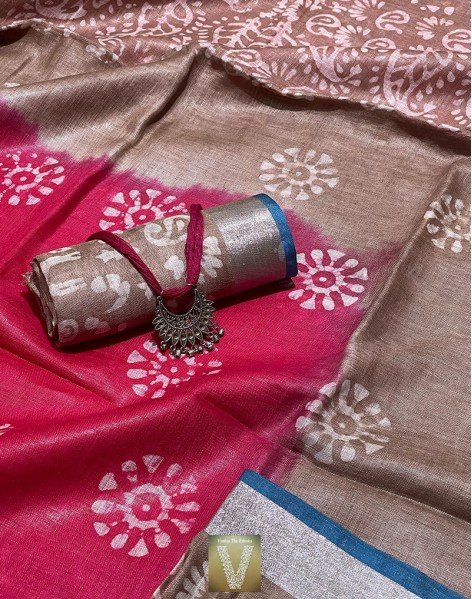 Linen saree-VLNS-1621