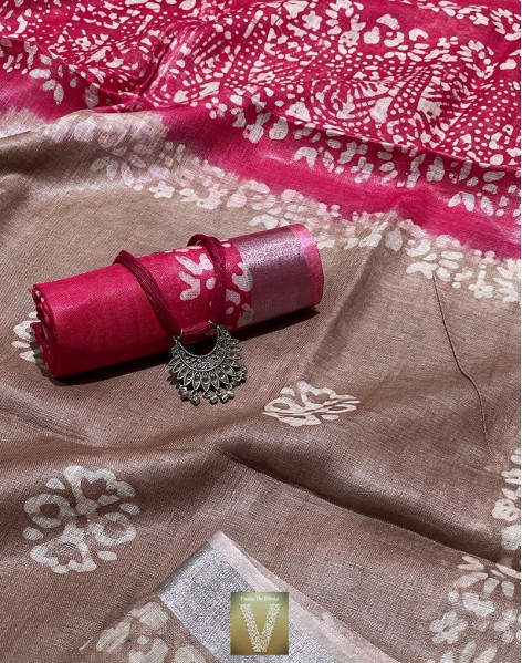 Linen saree-VLNS-1624