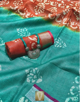 Linen saree-VLNS-1625
