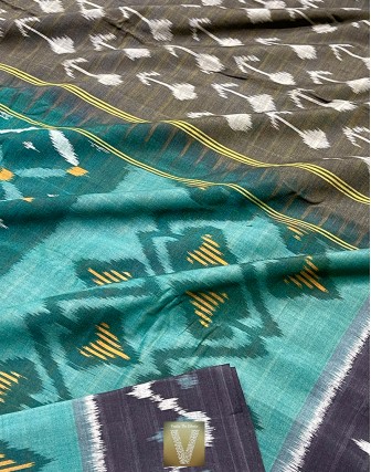 Double ikkat cotton saree-VMIS-1753
