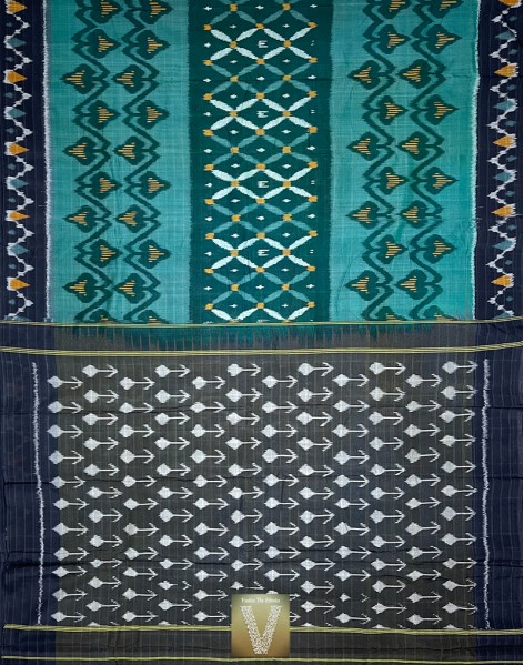 Double ikkat cotton saree-VMIS-1753