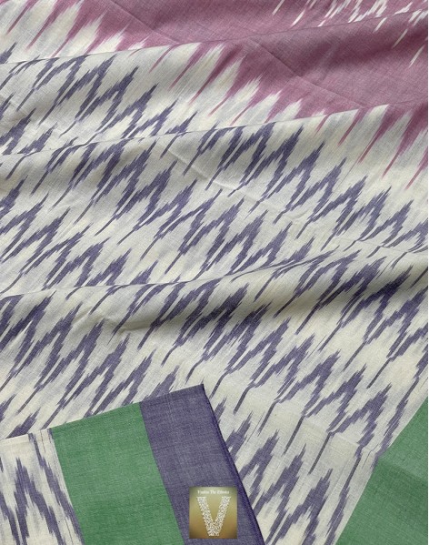 Double ikkat cotton saree-VMIS-1754