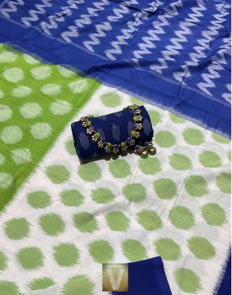 Double ikkat cotton saree-VMIS-1919