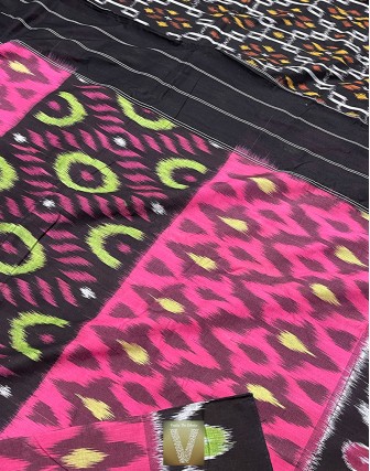 Double ikkat cotton saree-VMIS-1921