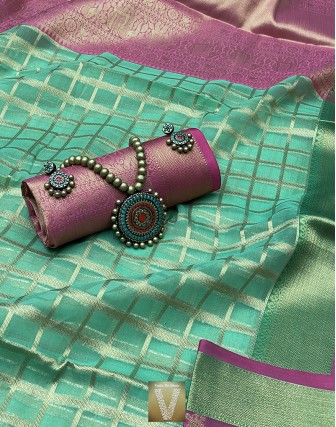 Organza sarees-VOGS-1396