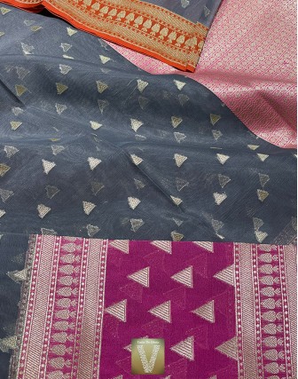 Organza sarees-VOGS-1491
