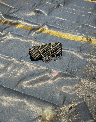 Tissue silk cotton saree -VTSS-1894